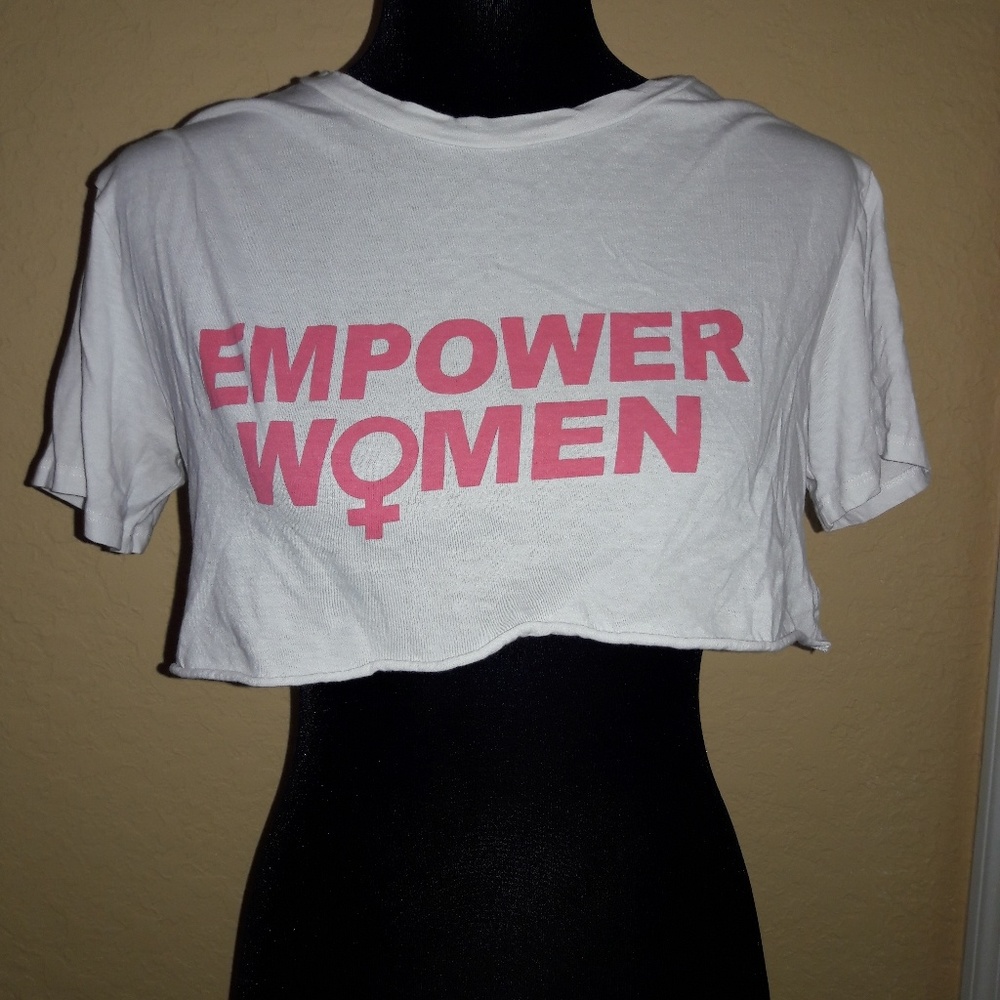 Forever21 Empower Women crop top- new without tags